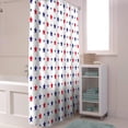 thumbnail image 3 of Patriotic Independence Day Shower Curtain, Red Blue White Shower Curtain Set with Hooks, Spring Summer Waterproof Fabric Shower Curtains for Bathroom Decor, 72x72 Inch Bath Curtain, 3 of 5