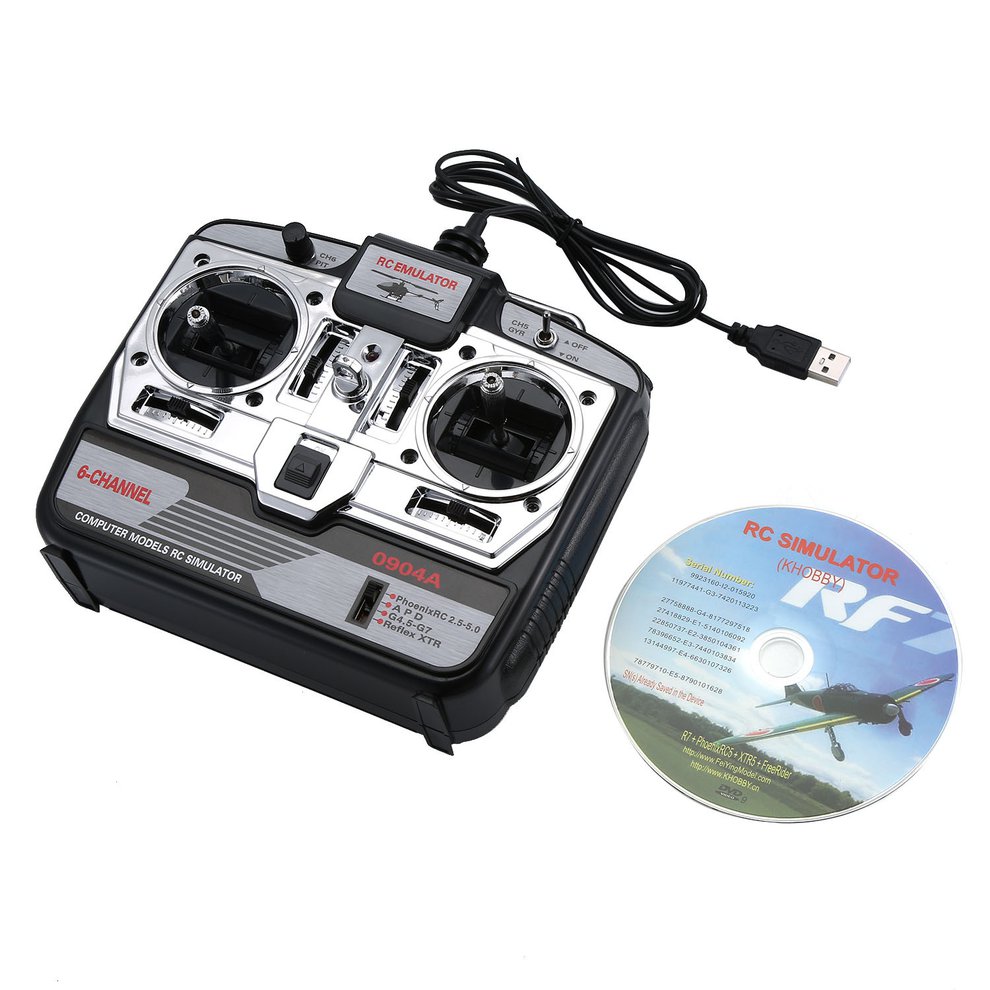 New Arrival 6CH RC Flight Simulator JTL0904A Support Realflight G7 Phoenix 5.0 XTR Remote
