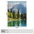 thumbnail image 4 of Fenyluxe Mountains Trees Lake Soft Cozy Printed Blanket & Throw for All Seasons - Lightweight & Anti-Wrinkle 40x50in, 4 of 6