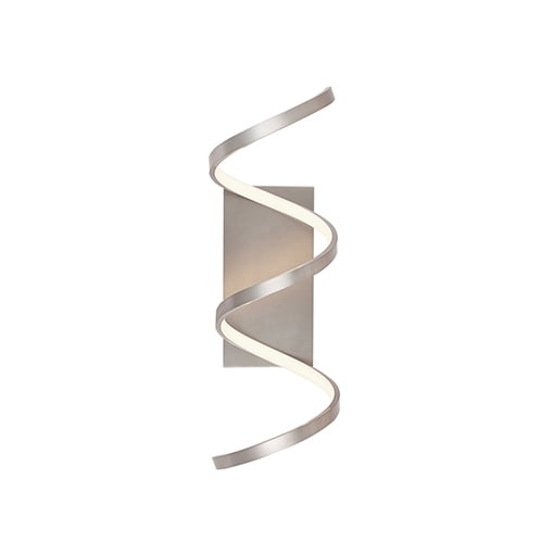 Kuzco Wall Sconce Aluminum Helix Flexible Silicon Rubber Diffuser Brushed Finish