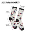 thumbnail image 3 of Men's South Korean Flag Novelty Athletic Socks Women's Digital Printing Funky Patterned Crew Socks, 3 of 7