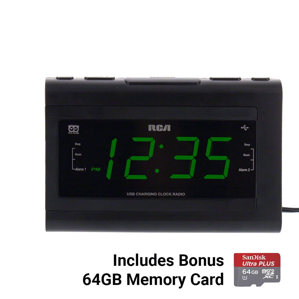 SpygearGadgets® 720P HD Motion Activated Clock Radio Nanny Cam with USB
