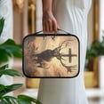 thumbnail image 4 of FKELYI Vintage Elk Cross Print PU Leather Bible Cover Zippered Bible Bags with Handle Large Capacity Bible Carrier Book Organzier Holder for Christian Scripture Protector, 4 of 6