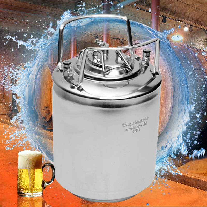 10L Stainless Steel Beer Keg Growler Canteen Craft Beer Homebrewing