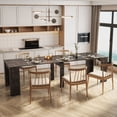 thumbnail image 3 of 118" Extendable Dining Table for 6-10 Person, Modern Farmhouse Wooden Kitchen Expanding Table, Long Large Expandable Dining Room Conference Table for Kitchen, Living Room, Marble, 3 of 9