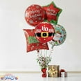 thumbnail image 4 of PMU Christmas Balloon Weight Centerpiece Holly Berry - 1 Pc Red and Green Glitter Burst Centerpiece- Perfect Christmas Party Décor - 15 Inch Pkg/1, 4 of 7