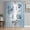 SteelBlue, variant on Yellow Beige Flower Sheer Curtains 54 Inches Length 2 Panels Set, Window Sheer Curtains for Living Room/Bedroom, Farmhouse Shabby Chic Wildflower Light Filtering Rod Pocket Curtain 52''x54''x2