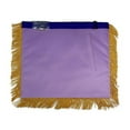 thumbnail image 4 of PATRON OES APRON - WHITE & NAVY BLUE SATIN, HAND EMBROIDERED MASONIC ORDER OF THE EASTERN STAR WITH GOLDEN MYLAR TASSEL, 4 of 4
