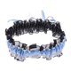 thumbnail image 4 of Liga de Lazo Diamante de Imitación para Baile de Graduación Accesorio Nupcial azul+negro Soledad Liga nupcial del cordón de la boda, 4 of 7