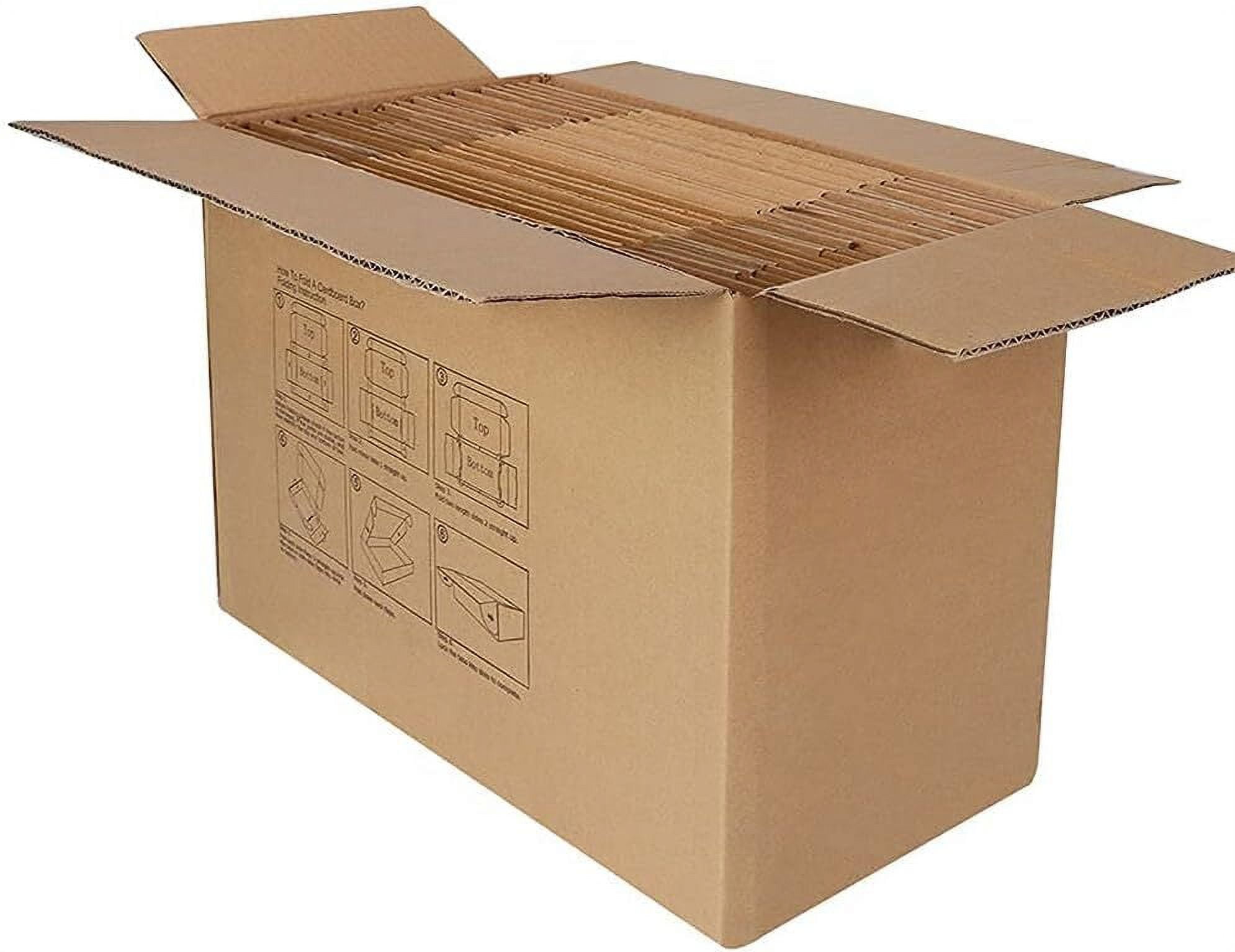 25 Pack 13x10x2 Brown Corrugated Shipping Boxes