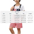 thumbnail image 3 of ATOGUTA Short Overalls for Boys Kids Summer Straps 4th of July Jumpsuits Jeans Shortalls Size 5T-13, Red, 3 of 6