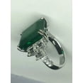 thumbnail image 4 of Dreamofdazzles Jewels 3.00 Ctw Emerald Cut Emerald & White Diamond Wedding Anniversary Band Ring 14K White Gold Plated 925 Sterling Silver 925 Sterling Silver -9.5, 4 of 5