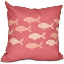 Simply Daisy 16" x 16" Fish Line Animal Print Outdoor Pillow