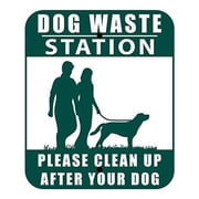 SIGN PET WASTE STATION - GREEN
