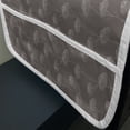 thumbnail image 3 of Taupe Microwave Oven Cover, Chrysanthemum Blooms Gardening Plants Theme on Dark Background Botanical Design, Water Resistant Organizer with Pockets for Kitchen, 36" x 12", Taupe, by Ambesonne, 3 of 4