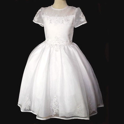 New Girl 1st Holy Communion Christening Wedding Easter Formal White Dress