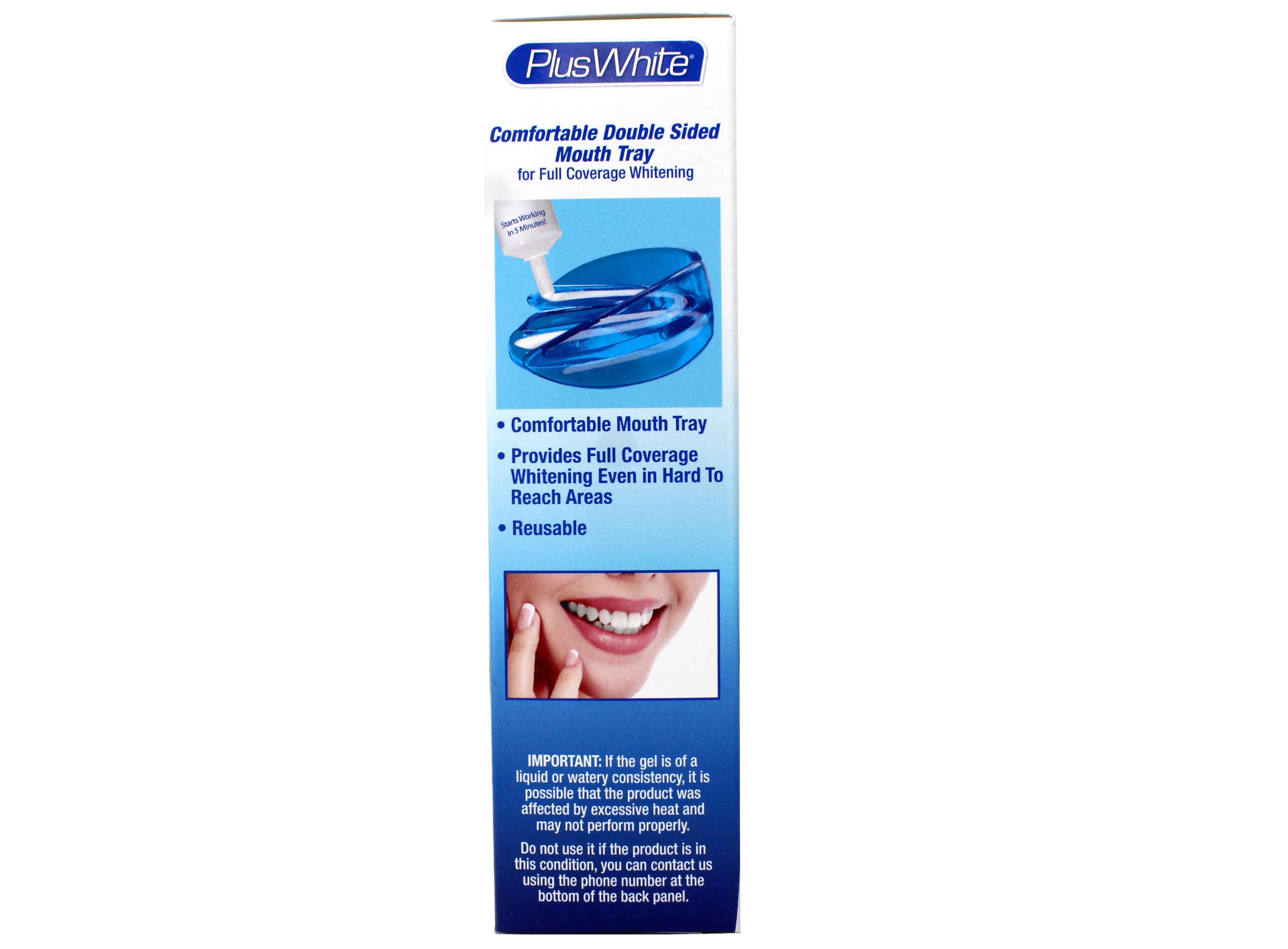Plus White 5 Minute Speed Whitening System – Fast & Effective Teeth Whitening Gel & Professional Dental Tray & Dental Whitening Rinse - 5 Pack
