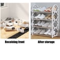 thumbnail image 2 of WRKEKC Clearance 4-Tier Steel Shoe Rack, Heavy-Duty Rustproof Shoe Organizer for Entryway, Dormitory, and Closet Storage, 2 of 5