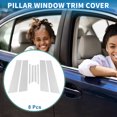 thumbnail image 2 of Ofertas Únicas 8 Pcs Moldura de Ventana del Pilar de la Puerta para Toyota CHR 2017-2023 Tono Plateado Cromado, 2 of 8