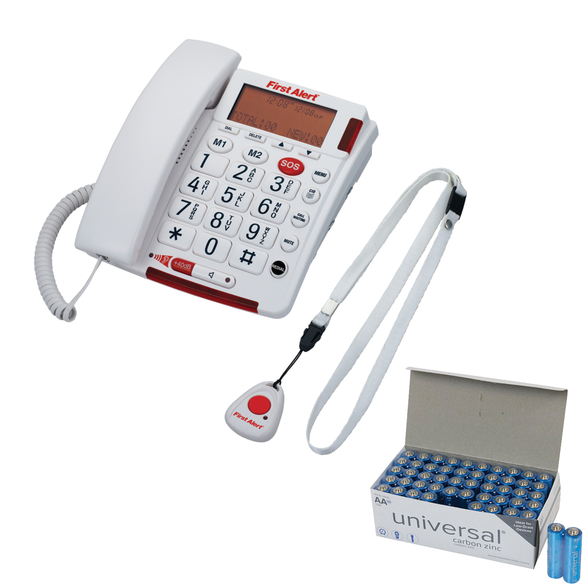 First Alert SFA3800 BigButton Corded Telephone With Emergency Key