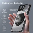 thumbnail image 3 of LHNUNP Magnetic Phone Case for Asus ROG Phone 8 Pro, Matte Back with Aluminum Alloy Frame, Graphene Cooling Technology, Shockproof Slim Protective Cover, Black, 3 of 7