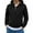 Black, variant on MELDVDIB Mens Zip-Up Hoodies Fall Winter Solid Color Long Sleeve Oversized Hooded Sweatshirts Fashion Casual Stretch Comfy Jacket Tops with Pocket Wine 2XL