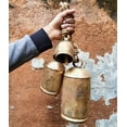 thumbnail image 6 of Handicrafts Giant Vintage Rustic Tin Metal Harmony Cow Bells Complete Set of 15 Huge XXL Rustic Handmade Bells On Jute Rope, 6 of 8