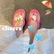 thumbnail image 5 of Linda Sanrio Hello Kitty zapatilla mujer dibujos animados playa estilo playa playa verano chanclas Kawaii Casual al aire libre citas sandalia antideslizante, 5 of 6