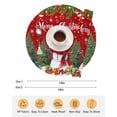 thumbnail image 6 of 13 Inch Round Placemats Set of 4, Red Christmas Non Slip Heat Insulation PP Table Mats, Xmas Tree Ball Snowflake Winter Gifts Washable Place Mats for Kitchen Dining Party Table Decor, 6 of 7