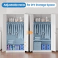 thumbnail image 4 of Fesbos Metal Wardrobe Cabinets with Lock, Clothing Locker 72" X 36" X 18" Storage Cabinets for Home Room, Fire Department, Employee,Gym,Government (White), 4 of 11