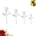 thumbnail image 3 of 4PCS DIY Handmade 3D Rose Ornament Mini Rose Model Crystal Glue (White), 3 of 9