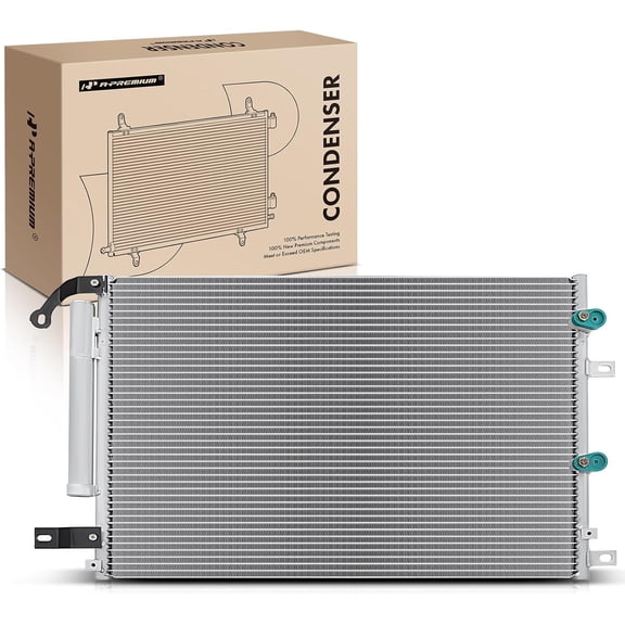 A-Premium Air Conditioning A/C Condenser Compatible with Chrysler 200 2015-2017, 2.4L 3.6L, Replace# 68195662AA