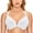 White, variant on DELIMIRA Women's Front Closure Plus Size Full Coverage Lace Underwire Racerback Bra