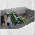 thumbnail image 6 of Nature Soft Flannel Fleece Blanket, Floral Mountain Meadow Valley by Lake with Blossom Petals Inspiration Picture, Cozy Plush for Indoor and Outdoor Use, 50" x 70", Purple Fern Green, by Ambesonne, 6 of 6