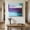 Teal Purple White, variant on Ships Next Day Canvas Wall Art 24"x36",Green Boho Wood Framed Canvas Print Painting,Farmhouse Tribal Vintage Tribal Texture Ready to Hang Large Picture Wall Decor for Home Bedroom Living Room Office