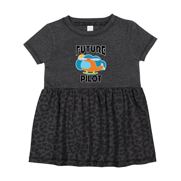 Inktastic Future Pilot Helicopter Girls Baby Dress