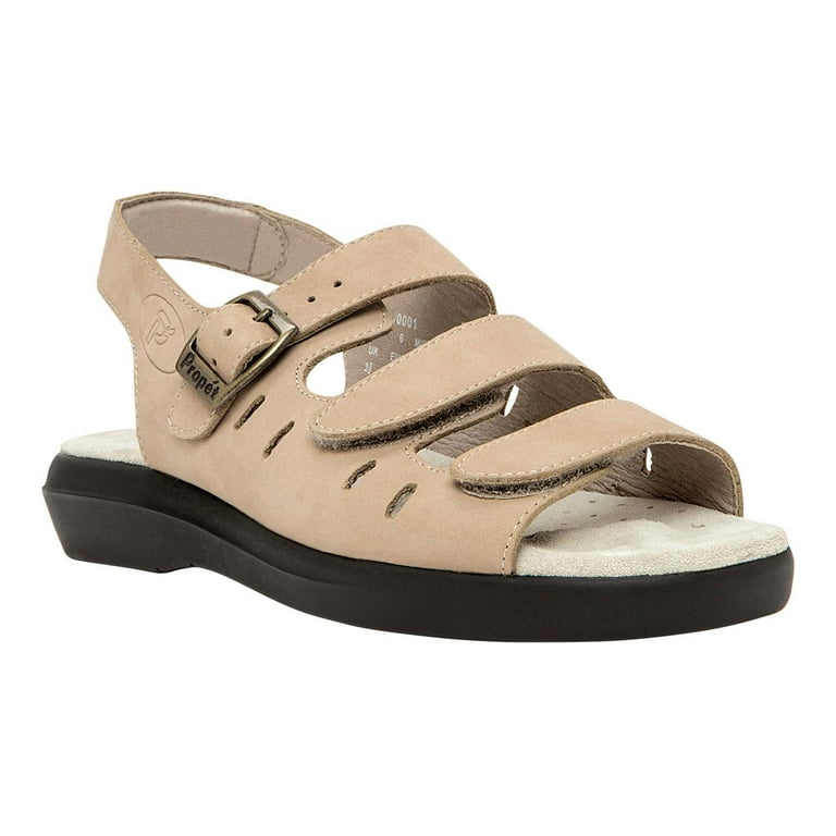 Propet Breeze W0001 Women s Casual Sandal Arch Support Wide Width 13 Narrow AA Teak Brown Buckle Walmart