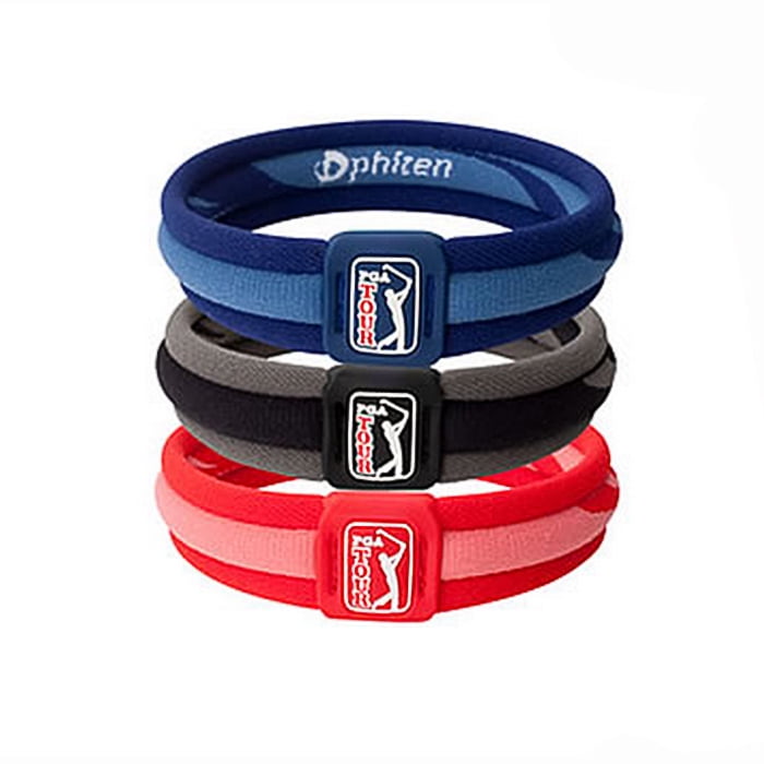 Phiten PGA TOUR Titanium Bracelet X30(6.75")Red