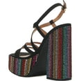 thumbnail image 3 of Jessica Simpson Salih2 Women's Heels Black Rainbow Size 9 M, 3 of 5
