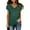 Green, variant on Ichuanyi Womens Shirts , Women Tops Solid Sexy V-Neck Basic Summer Petal Short Sleeve Casual T-shirts