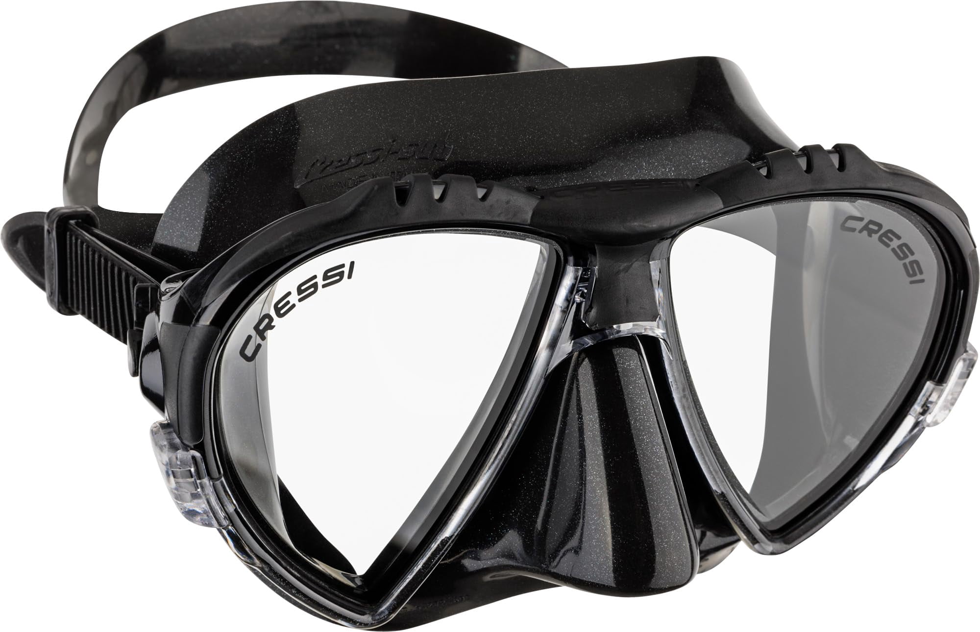 CRESSI Pro Star w/Bag Full Foot Pocket Fins, Black, 43/44