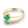 thumbnail image 5 of HeartsAndYou 0.5ct Natural Green Emerald Kite Set Solitaire Ring 100% 14k SOLID Yellow Gold, 5 of 9
