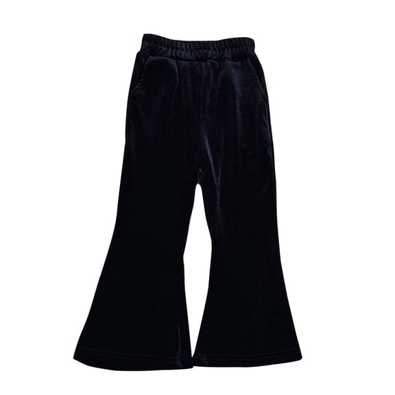 KAUOD Girls Velvet Flare Leggings Winter Thermal Bell-Bottom Tights Pants Kids Cute School Dance Stretchy Warm Leggings