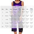 thumbnail image 3 of Tnhcen Halloween Women's Pajama Set Sleeveless Round Neck Tank Top & Capri Pants 2-Piece Loungewear Soft Stretch Sleepwear S-2XL, 3 of 6