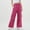 Hot Pink, variant on Girls Sweatpants with Cargo Pockets Elastic Waistband Wide Leg Causal Kids High Waisted Pants 8-12Y