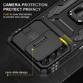 thumbnail image 3 of ELEHOLD Heavy Duty Rugged Case for Samsung Galaxy A13 5G Full Body Protection with Camera Lens Cover Magnetic Metal Ring Holder Kickstand Anti-Scratch Shockproof Case,Black, 3 of 7