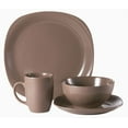 thumbnail image 1 of Mainstays 16 Piece Square Dinnerware Set – Taupe, 1 of 1