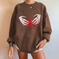 thumbnail image 2 of Moda mujer casual manga larga impresa damas sudaderas tops blusa Fridja fksj1583, 2 of 5