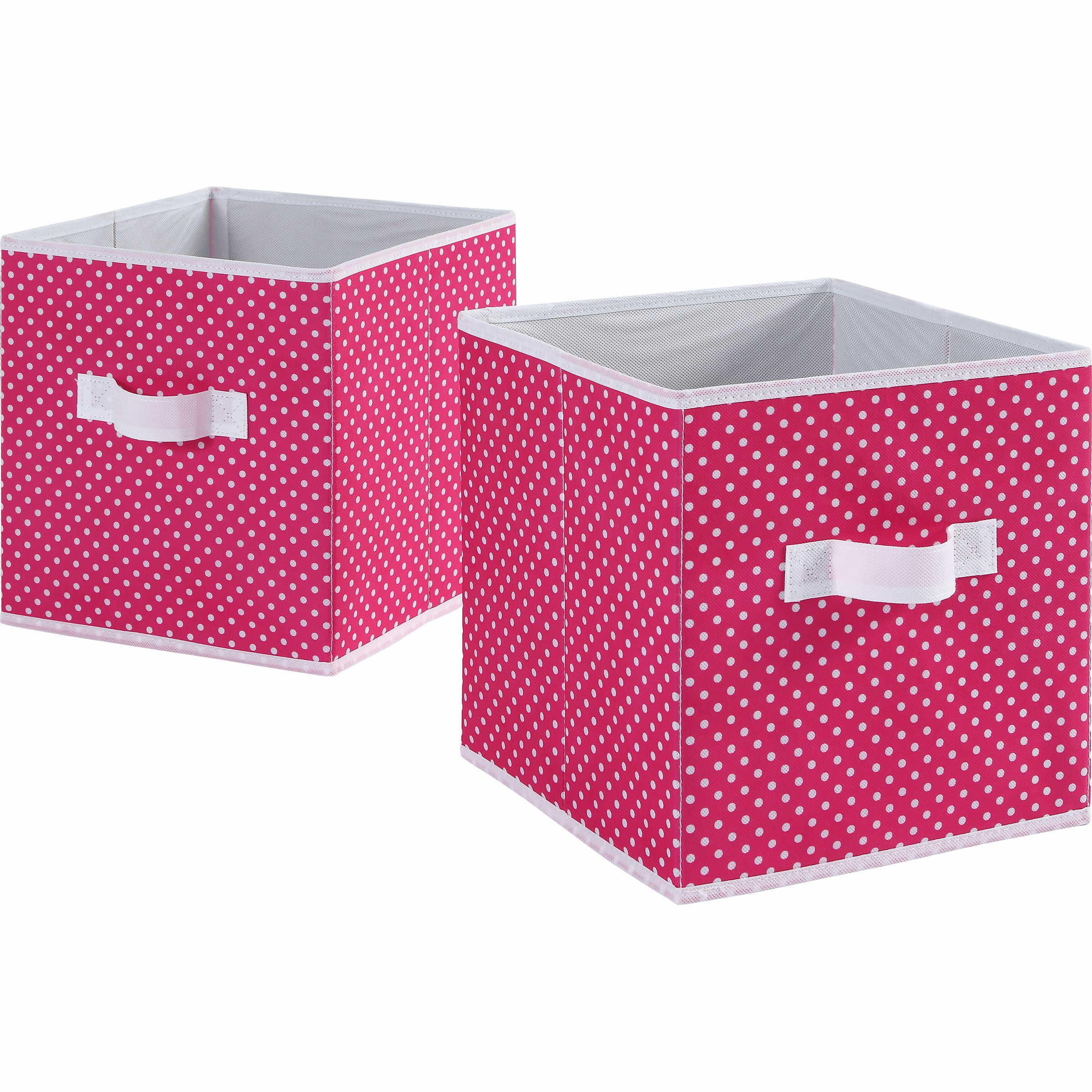 Set of 12) Collapsible Fabric Cubes, 11 Storage Bins - Pink, 10.5 x 11 -  Fry's Food Stores