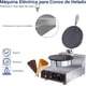 thumbnail image 2 of Máquina para Conos de Helado Bluelander, Molde Cónico, Acero Inoxidable, Temperatura 50° - 300°C, Wafflera 110 V, 2 of 5
